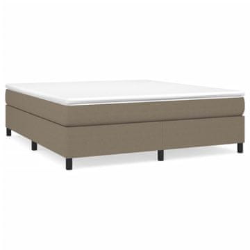 Vidaxl Box spring postelja z vzmetnico taupe 160x200 cm blago