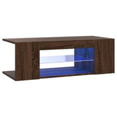 Vidaxl TV omarica z LED lučkami rjav hrast 90x39x30 cm