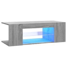 Vidaxl TV omarica z LED lučkami siva sonoma 90x39x30 cm
