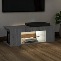 Vidaxl TV omarica z LED lučkami siva sonoma 90x39x30 cm