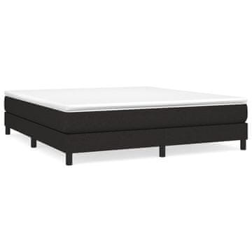 Vidaxl Box spring postelja z vzmetnico črna 180x200 cm blago