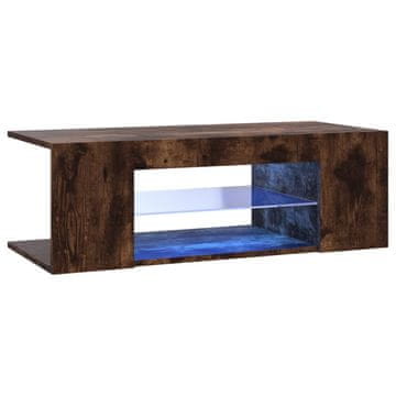 Vidaxl TV omarica z LED lučkami dimljeni hrast 90x39x30 cm
