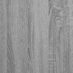 Greatstore Garderobna omara siva sonoma 82,5x51,5x180 cm inženirski les