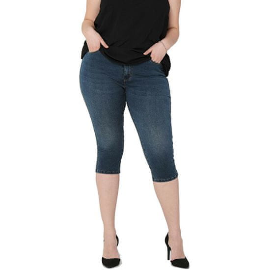 Only Carmakoma Ženske kratke hlače CARAUGUSTA Skinny Fit 15205944 Medium Blue Denim