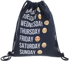 Northix Klasična torbica z vrvico z motivom smeška - #3 