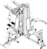 ACRAsport Multifunkcijska fitnes naprava za vadbo z utežmi s štirimi postajami HG4800