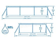 Bestway 56404 Pravokotni bazen 300x201x66cm