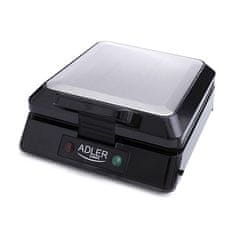 Adler ADL AD 3036 pekač vafljev, 4 vaflji, črna/siva, 1500 W