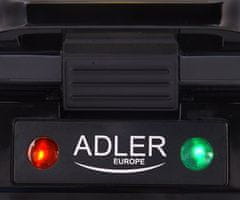 Adler ADL AD 3036 pekač vafljev, 4 vaflji, črna/siva, 1500 W