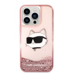 Karl Lagerfeld iphone 14 pro 6,1" roza/pink hardcase glitter choupette head