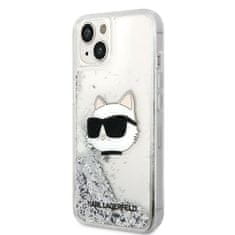 Karl Lagerfeld iphone 14 6,1" srebrn/srebrn trdi ovitek gliter choupette head