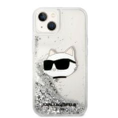 Karl Lagerfeld iphone 14 plus 6,7" srebrn/srebrn trdi ovitek gliter choupette head