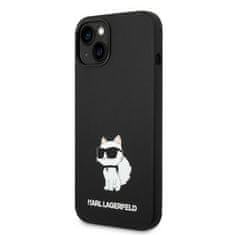 Karl Lagerfeld iphone 14 plus 6,7" trdi ovitek črn/črn silikonski ovitek magsafe