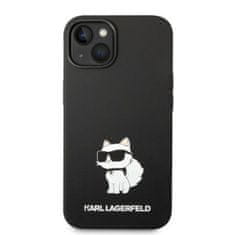 Karl Lagerfeld iphone 14 6,1" trdi ovitek črn/črn silikonski ovitek magsafe