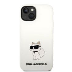 Karl Lagerfeld iphone 14 plus 6,7" trdi ovitek bel/white silikon choupette magsafe