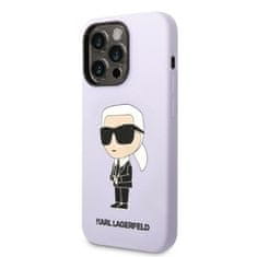 Karl Lagerfeld iphone 14 pro 6,1" trdi ovitek vijoličast/prsni silikon ikonik