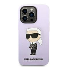 Karl Lagerfeld iphone 14 pro 6,1" trdi ovitek vijoličast/prsni silikon ikonik