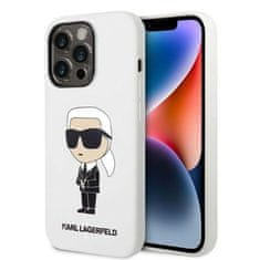 Karl Lagerfeld iphone 14 pro 6,1" hardcase bel/white silicone ikonik
