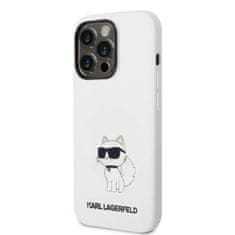 Karl Lagerfeld iphone 14 pro max 6,7" hardcase bel/white silicone choupette magsafe