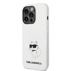 Karl Lagerfeld iphone 14 pro 6.1" trdi ovitek bel/white silikon choupette magsafe