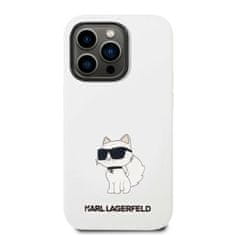 Karl Lagerfeld iphone 14 pro 6.1" trdi ovitek bel/white silikon choupette magsafe