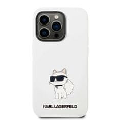 Karl Lagerfeld iphone 14 pro max 6,7" hardcase bel/white silicone choupette magsafe