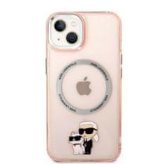 Karl Lagerfeld iphone 14 plus 6,7" hardcase roza/pink iconic karl&choupette magsafe