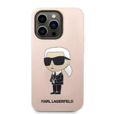 Karl Lagerfeld iphone 14 pro 6,1" trdi ovitek roza/rožnata silikonska ikona