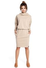 BeWear Ženska mini obleka Vereteno B032 bež L/XL