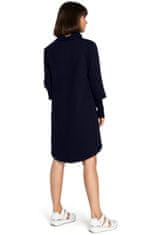 BeWear Ženska mini obleka Collerson B089 tmavo modrá XL