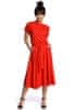 Ženska midi obleka Evap B067 rdeča XL