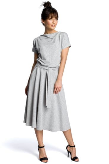 BeWear Ženska midi obleka Evap B067 siva