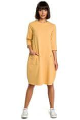 BeWear Ženska midi obleka Czesl B083 rumena S
