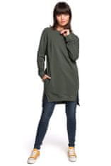 BeWear Ženska majica s kapuco brez kapuce Frydrych B101 zelena XL