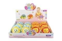 Teddies Avtomobilček z ropotuljico žival iz plastike 14cm 2 barvi prosto gibanje 3m+