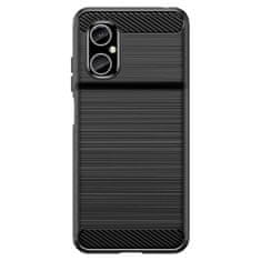 slomart carbon case cover za xiaomi redmi note 11e /redmi 10 5g / redmi 10 prime+ 5g / poco m4 5g fleksibilen silikonski carbon cover črn