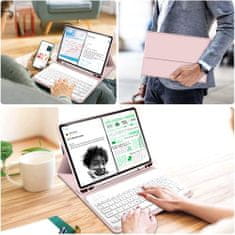 Tech-protect SC Pen etui z tipkovnico za iPad Pro 11'' 2020 / 2021 / 2022, roza