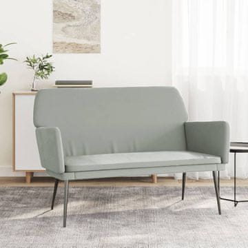 Vidaxl vidaXL Klop svetlo siva 108x79x79 cm oblazinjena z žametom