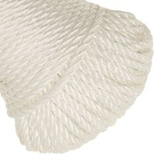 Vidaxl Delovna vrv bela 3 mm 100 m polipropilen