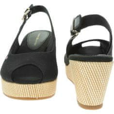 Tommy Hilfiger Sandali črna 41 EU Iconic Elba Sling Back Wedge