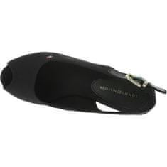 Tommy Hilfiger Sandali črna 41 EU Iconic Elba Sling Back Wedge