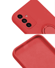 Onasi Liquid Ring ovitek za Galaxy A33 5G, silikonski, rdeč