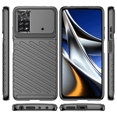 Onasi Tunder Armor ovitek za Xiaomi Poco X4 Pro, silikonski, črn
