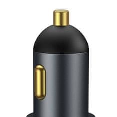 BASEUS CCBT-D0G Share Together Avtomobilski polnilnik s priključkom za cigaretni vžigalnik 2x USB, 120W, siv