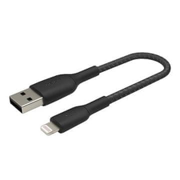 Belkin BOOST CHARGE kabel Lightning/USB-A, 15 cm, črn - odporen