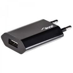 Akyga Omrežni polnilec USB 240V 1000mA 1xUSB črn