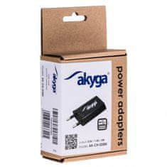 Akyga Omrežni polnilec USB 240V 1000mA 1xUSB črn