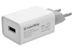 ColorWay 1x USB/ omrežni polnilnik/ 10W/ 100V-240V
