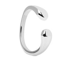 PDPAOLA Odprt minimalističen srebrn prstan CRUSH Silver AN02-903 (Obseg 58 mm)