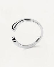 PDPAOLA Odprt minimalističen srebrn prstan CRUSH Silver AN02-903 (Obseg 58 mm)
